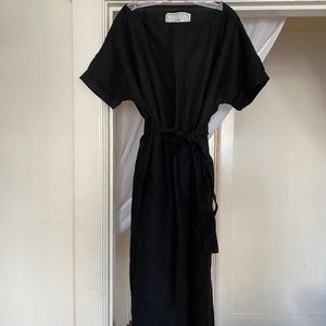 NPL maxi Drop Shoulder Dress in black